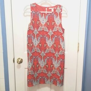 Paisley Print Shift Dress.